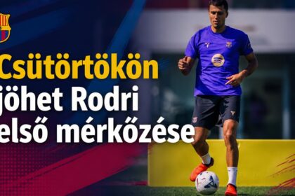 Csütörtökön jöhet Rodri első mérkőzése